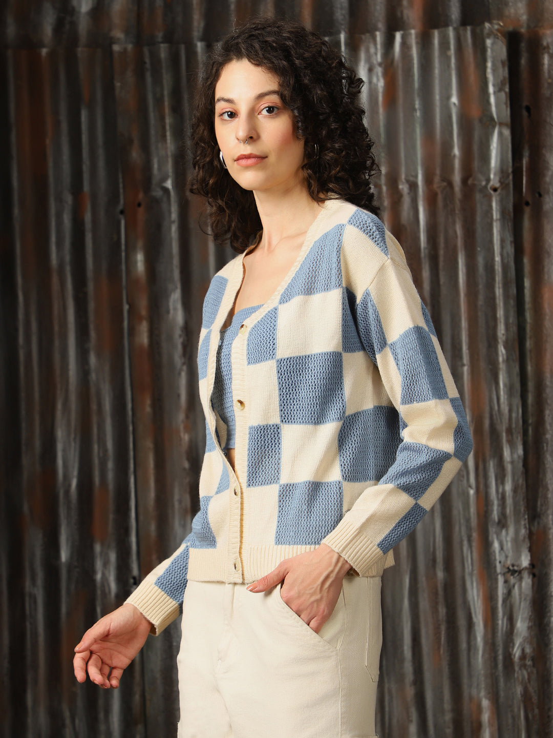 High Star Checked Sweater & Trouser Co-Ords