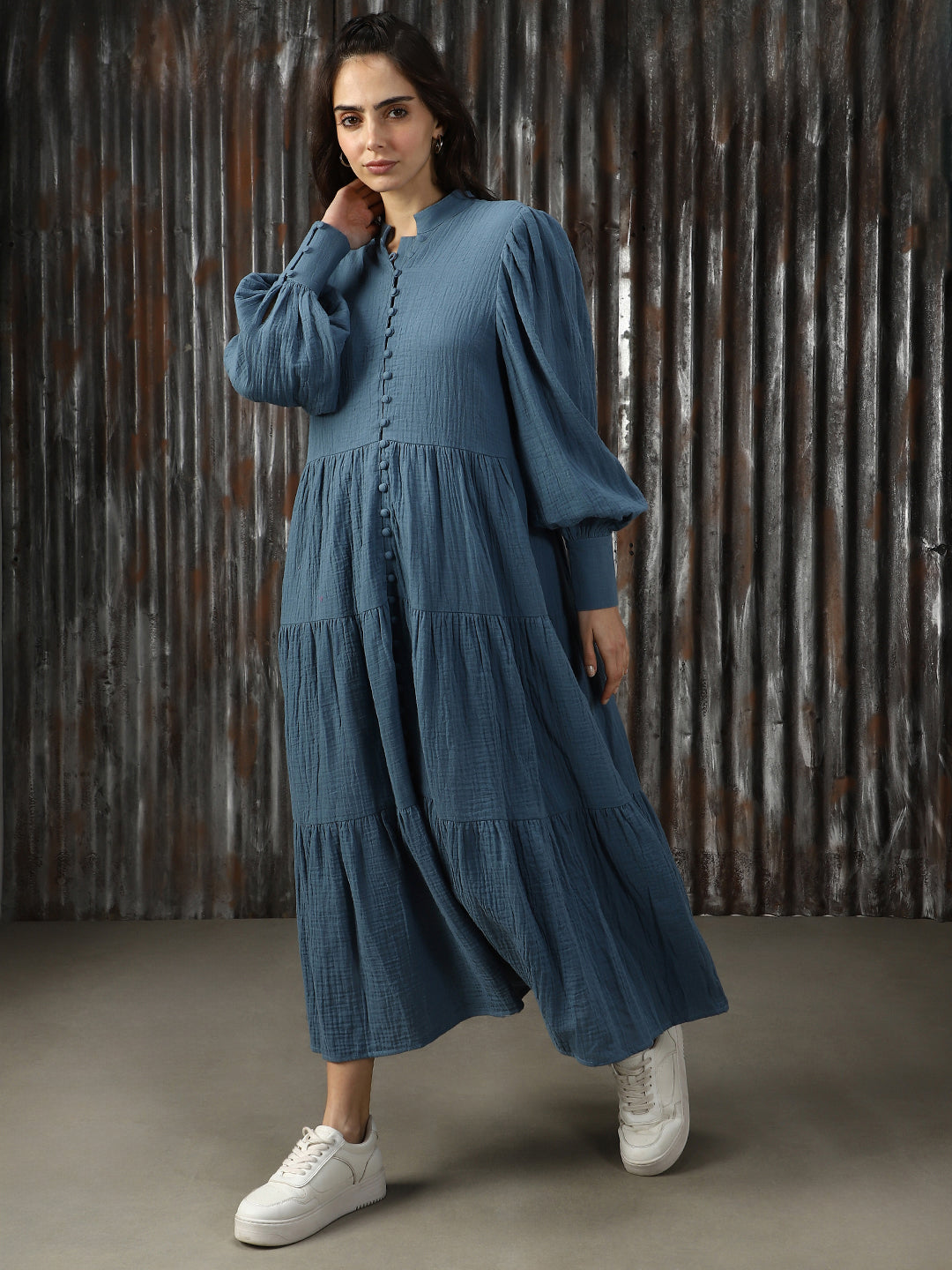 Women Solid Flared Fit Dresses