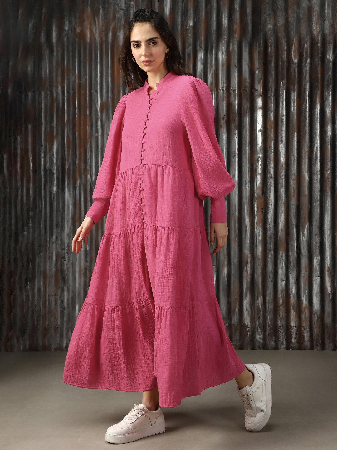 Women Solid Flared Fit Dresses
