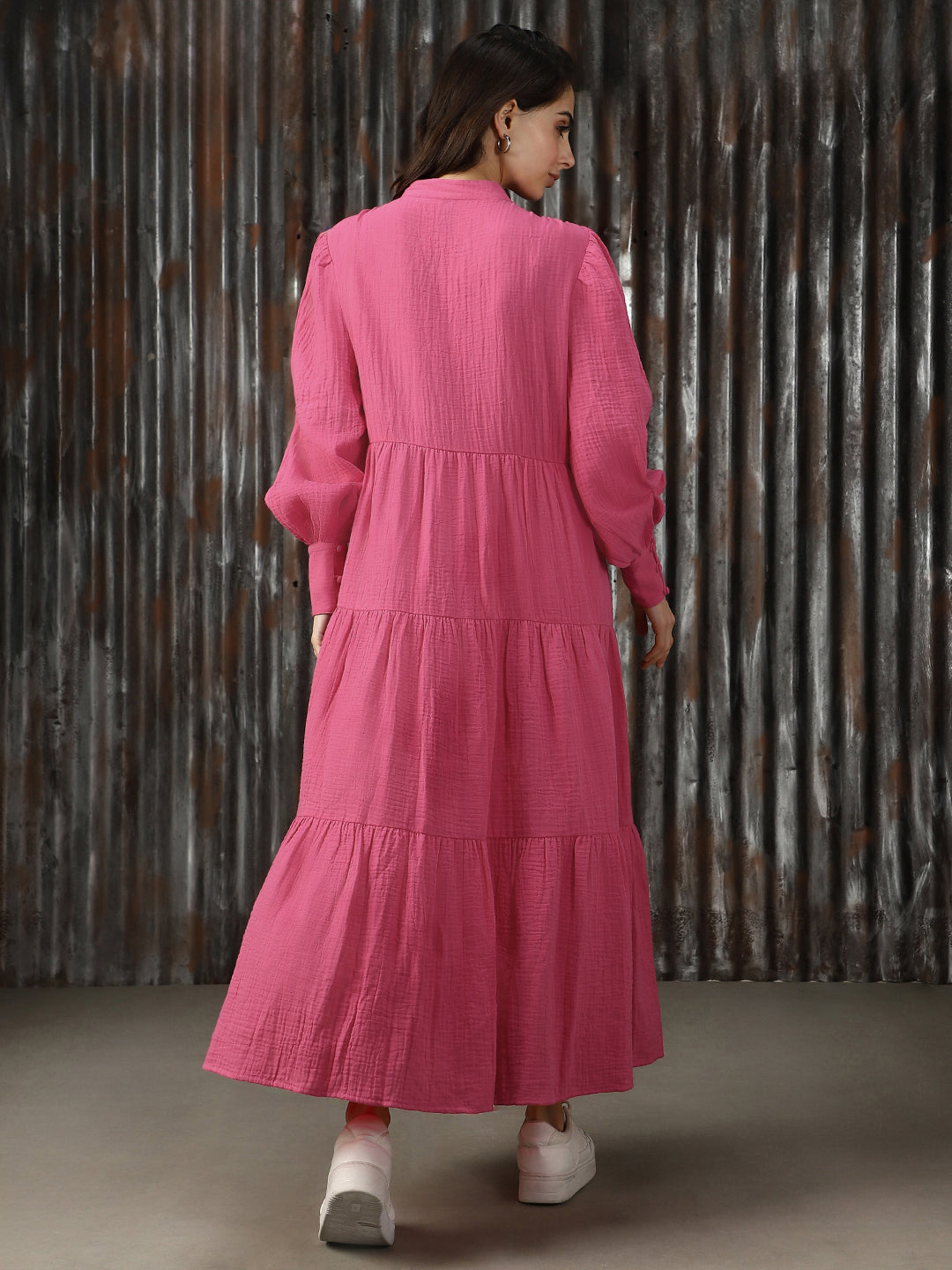 Women Solid Flared Fit Dresses
