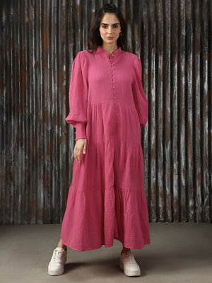 Women Solid Flared Fit Dresses