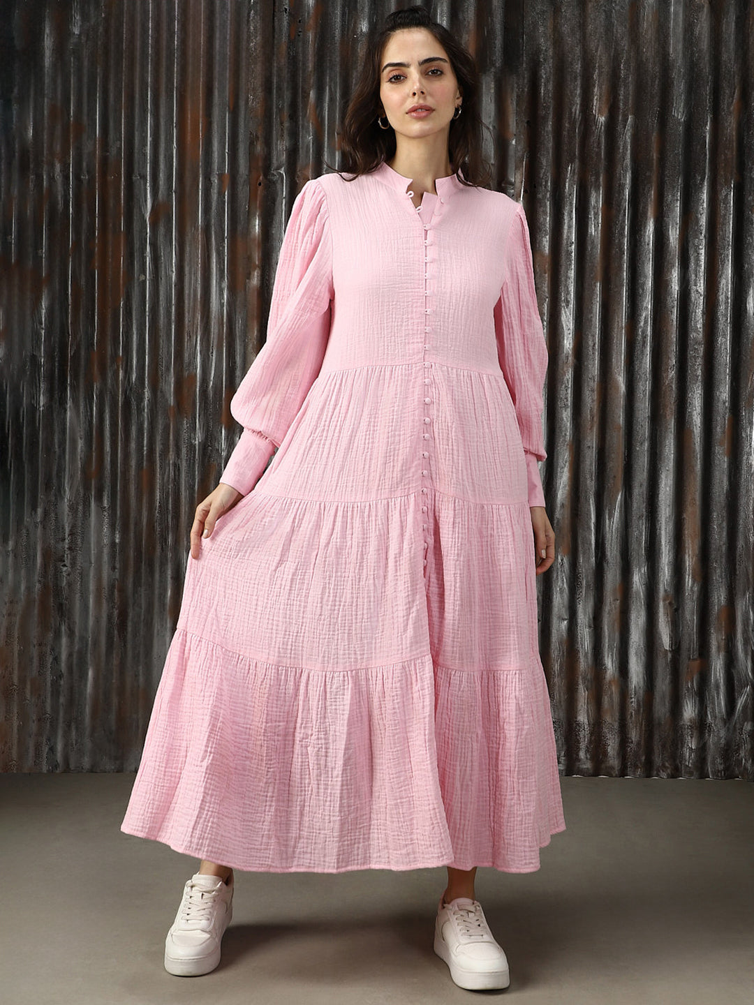 Women Solid Flared Fit Dresses