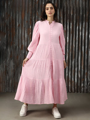 Women Solid Flared Fit Dresses