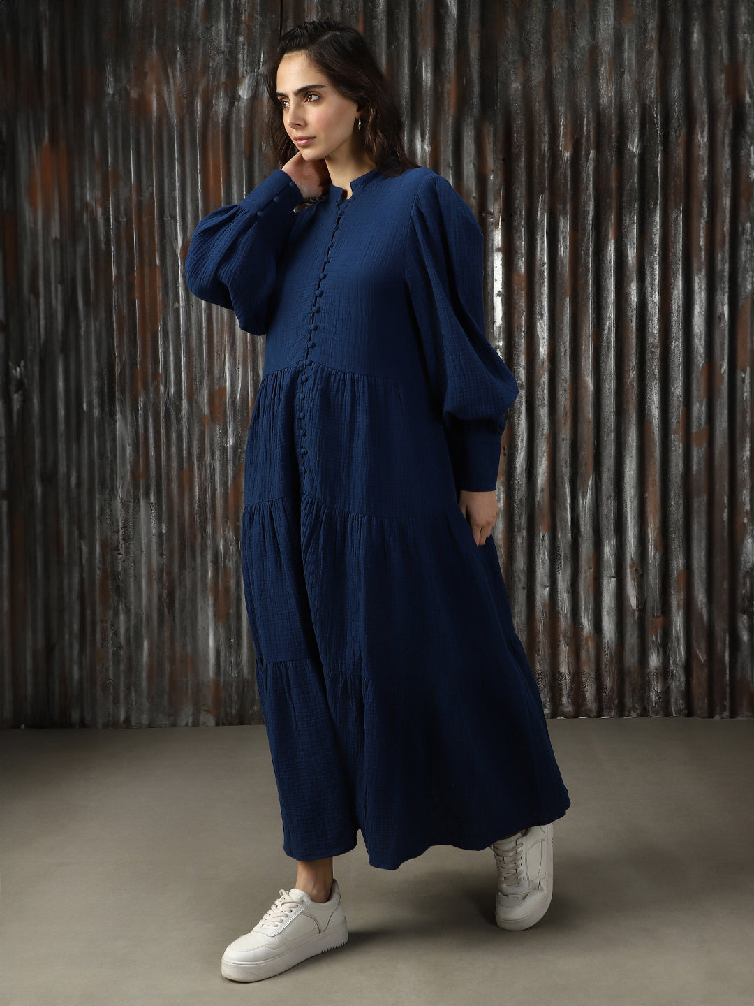 Women Solid Flared Fit Dresses
