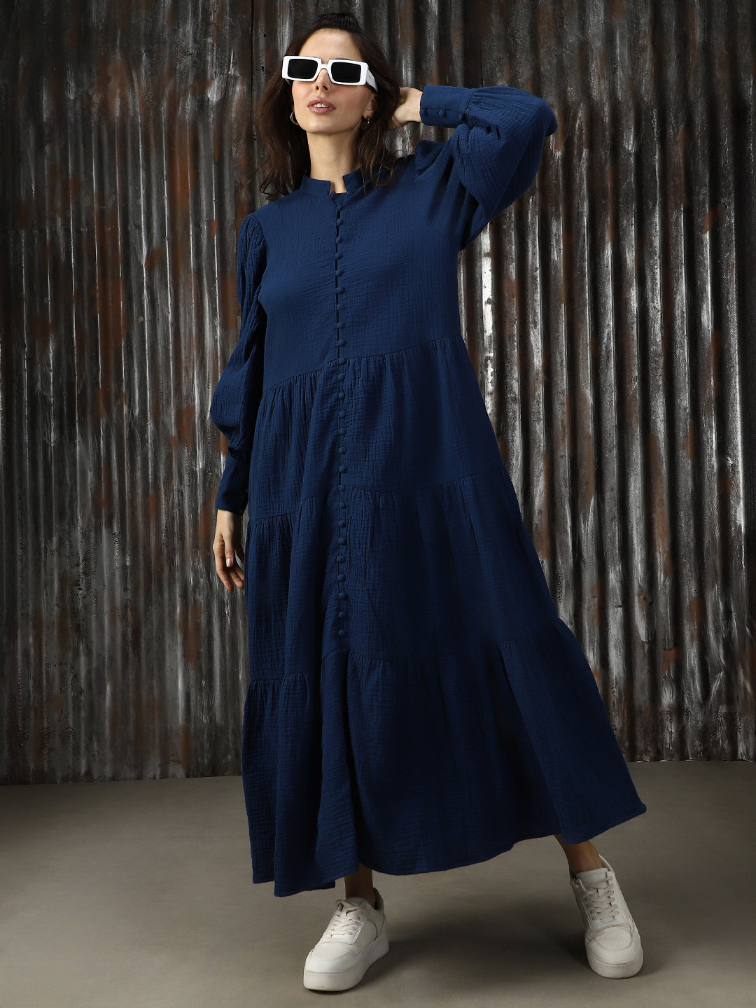 Women Solid Flared Fit Dresses