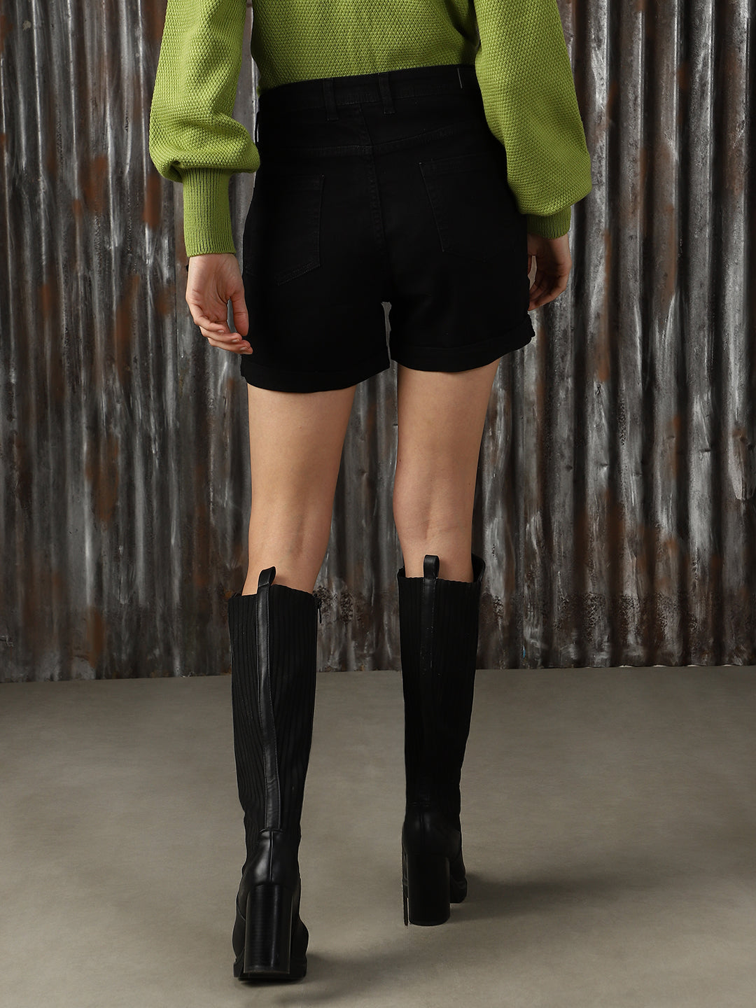 Women Solid Regular Fit Shorts