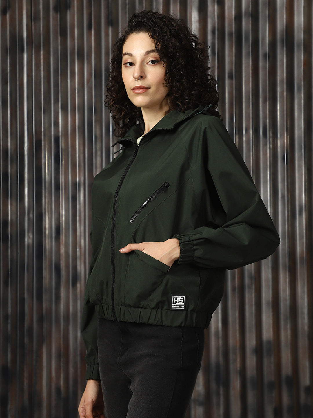 High Star Women Lightweight Bomber Jacket