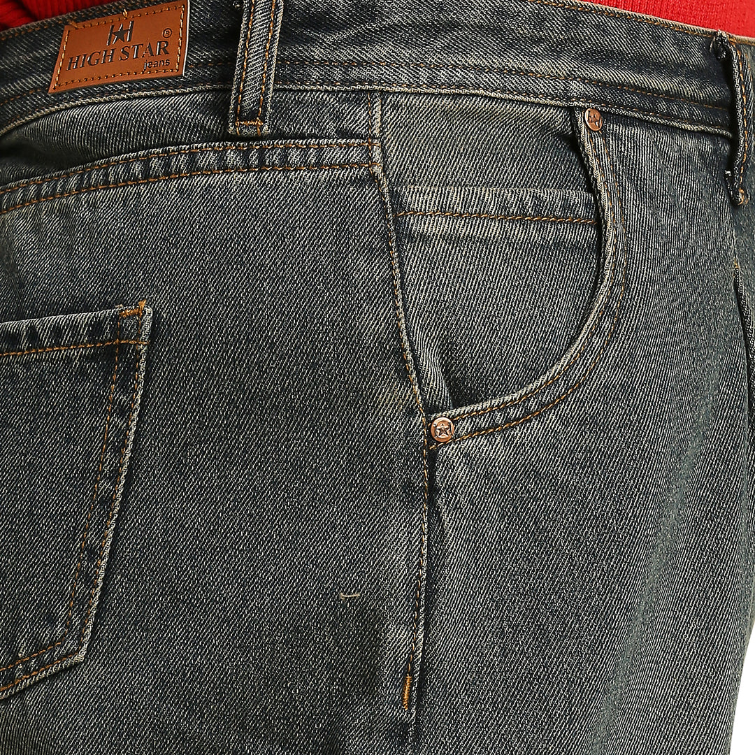 Women Plus Size Comfort Mom Fit Cotton High-Rise Jeans