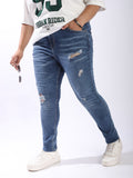 High Star Women Comfort Skinny Fit High-Rise Light Disressed Streachable Fade Jeans