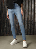High Star Women Comfort High-Rise Light Fade Mildly Distressed Light Fade Jeans
