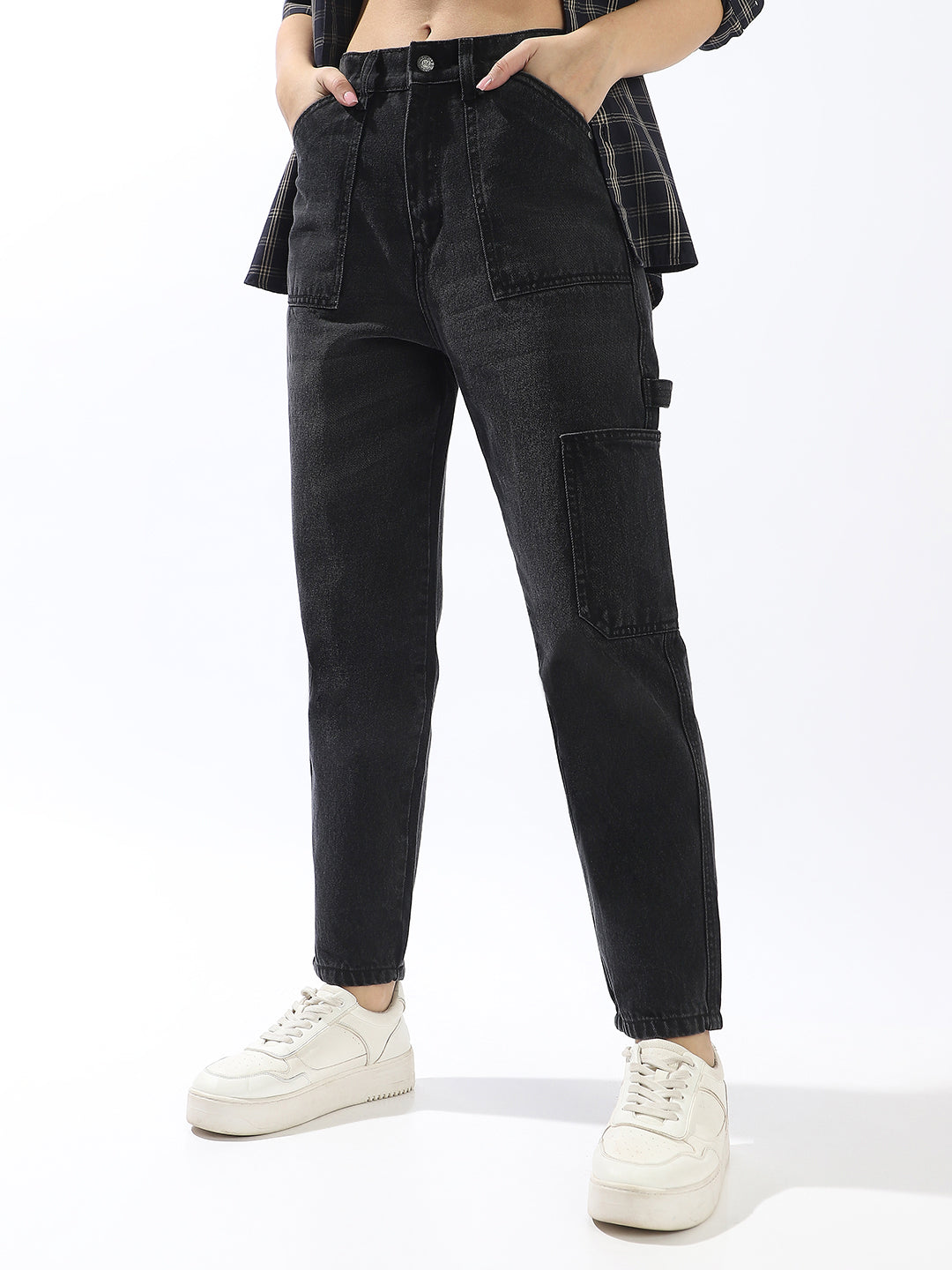 High Star Women Comfort High-Rise Light Fade Jeans