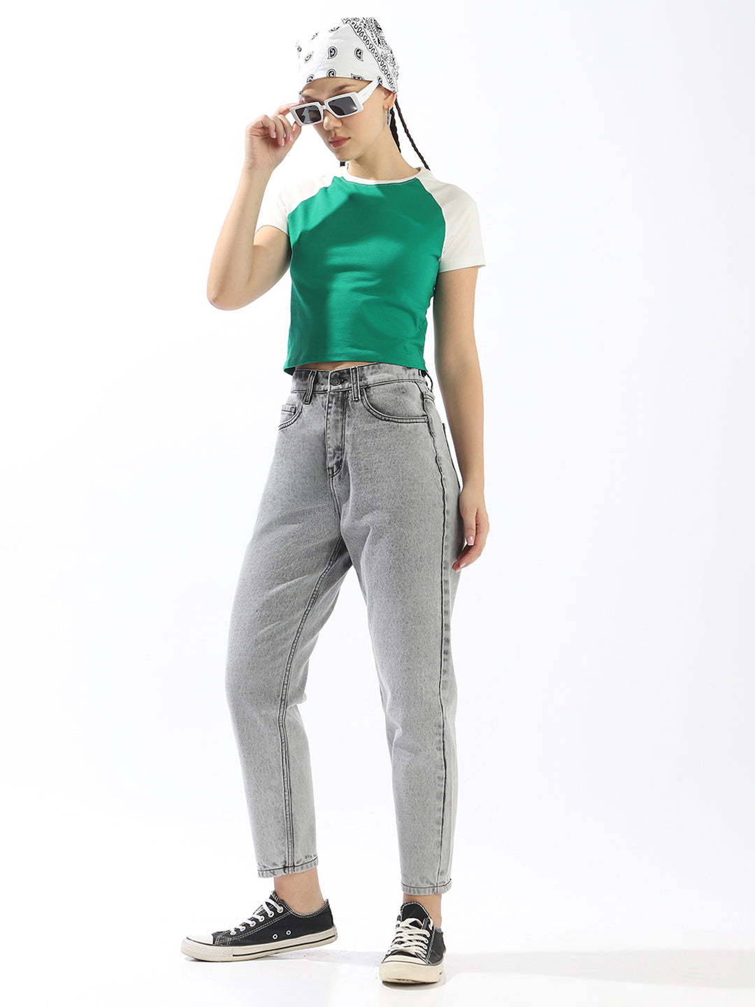 High Star Women Comfort Mom Fit High-Rise Heavy Fade Jeans