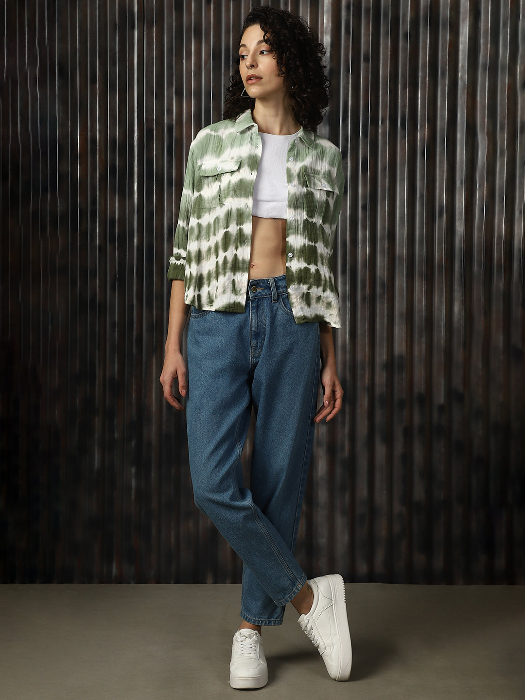 High Star Women Relaxed Opaque Casual Shirt