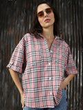 Women Check Oversized Fit Shirts