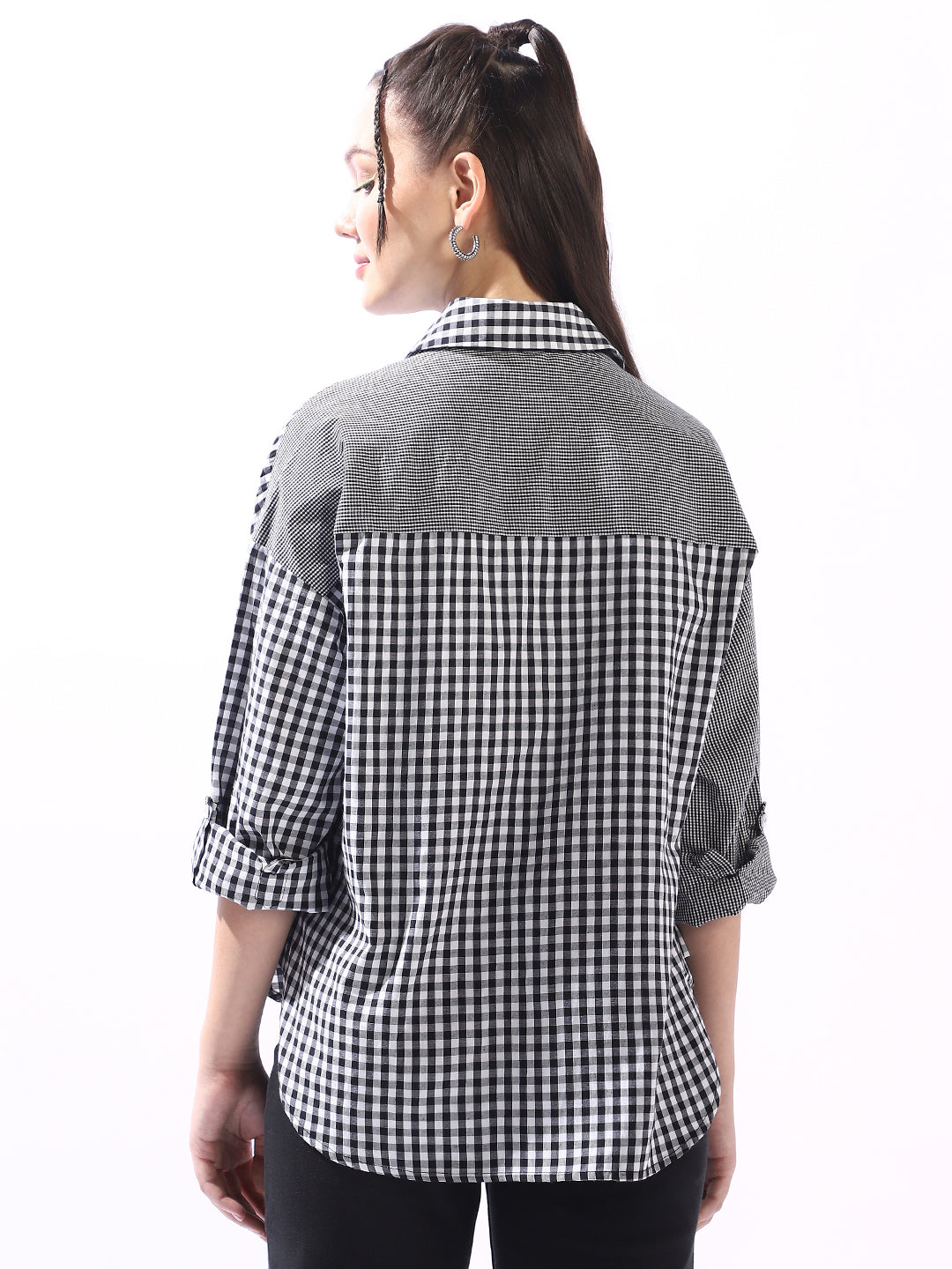 High Star Women Custom Checked Casual Shirt