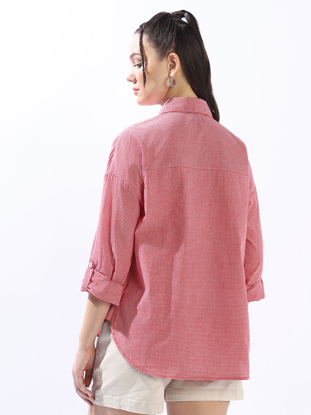 High Star Women Custom Checked Casual Shirt