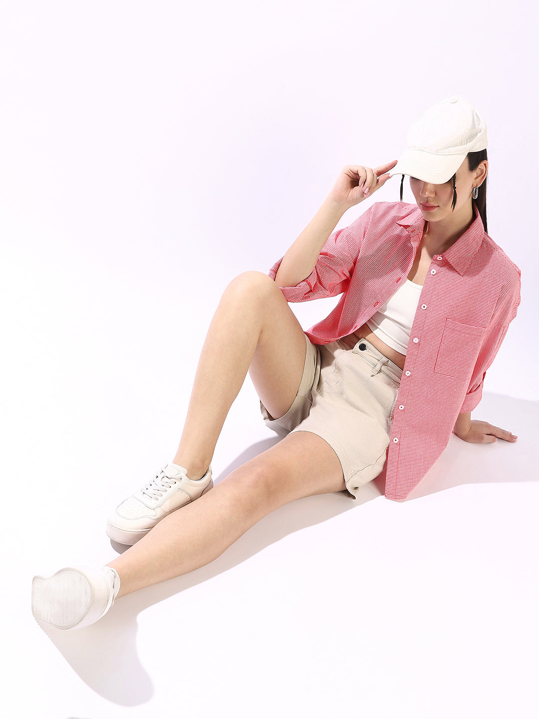 High Star Women Custom Checked Casual Shirt