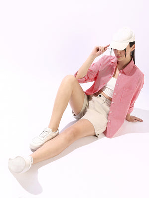 High Star Women Custom Checked Casual Shirt
