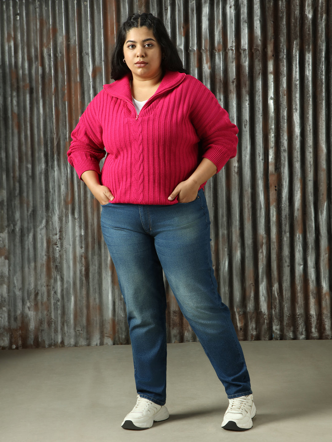 Women Knitted Regular Fit Sweaters