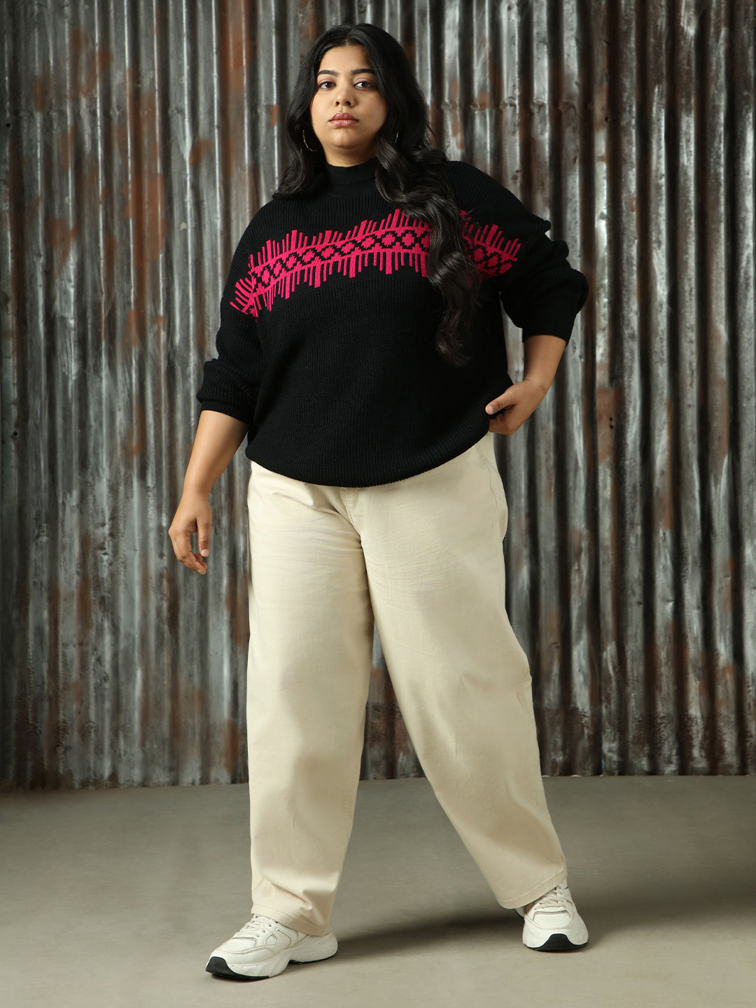 Women Knitted Regular Fit Sweaters