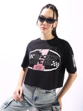 High Star Printed Drop-Shoulder Sleeves Cotton T-shirt