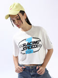 High Star Typography Printed Drop-Shoulder Sleeves Pockets Cotton T-shirt