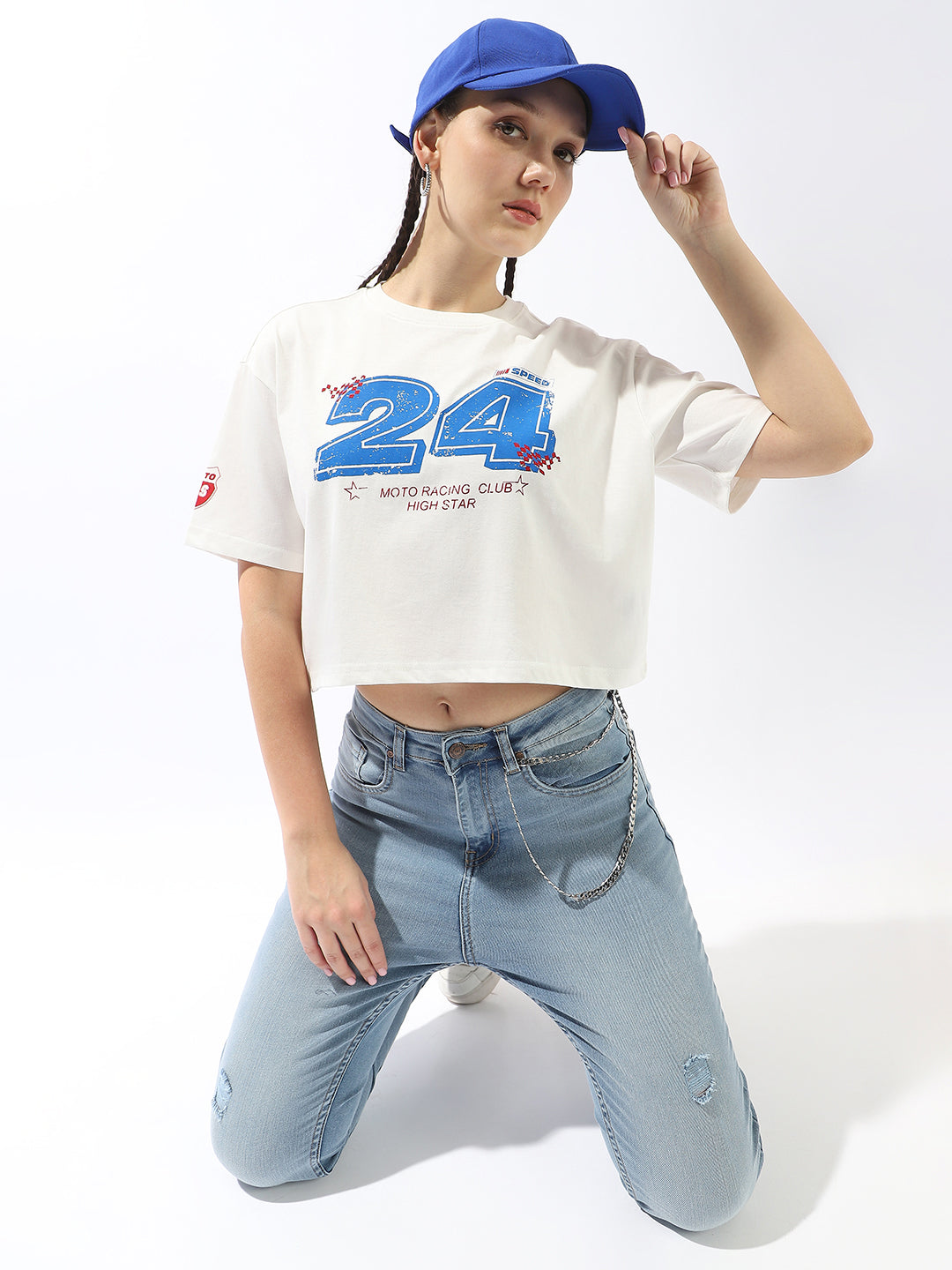 High Star Printed Tropical Cotton T-shirt