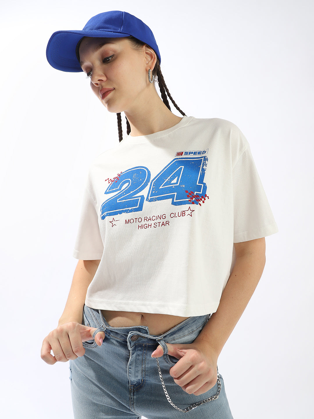 High Star Printed Tropical Cotton T-shirt