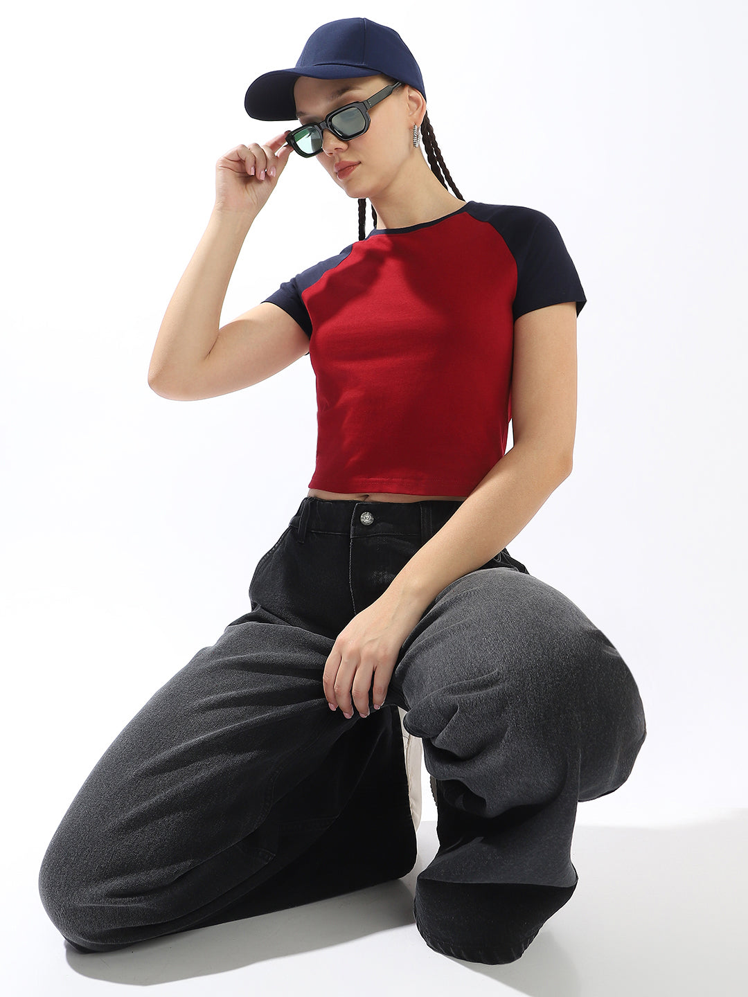 High Star Printed Drop-Shoulder Sleeves Cotton Slim Fit T-shirt