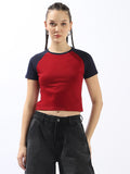 High Star Printed Drop-Shoulder Sleeves Cotton Slim Fit T-shirt