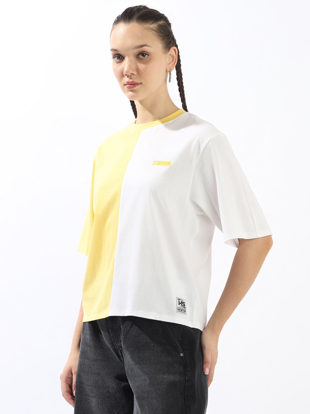 High Star Colourblocked Cotton T-shirt