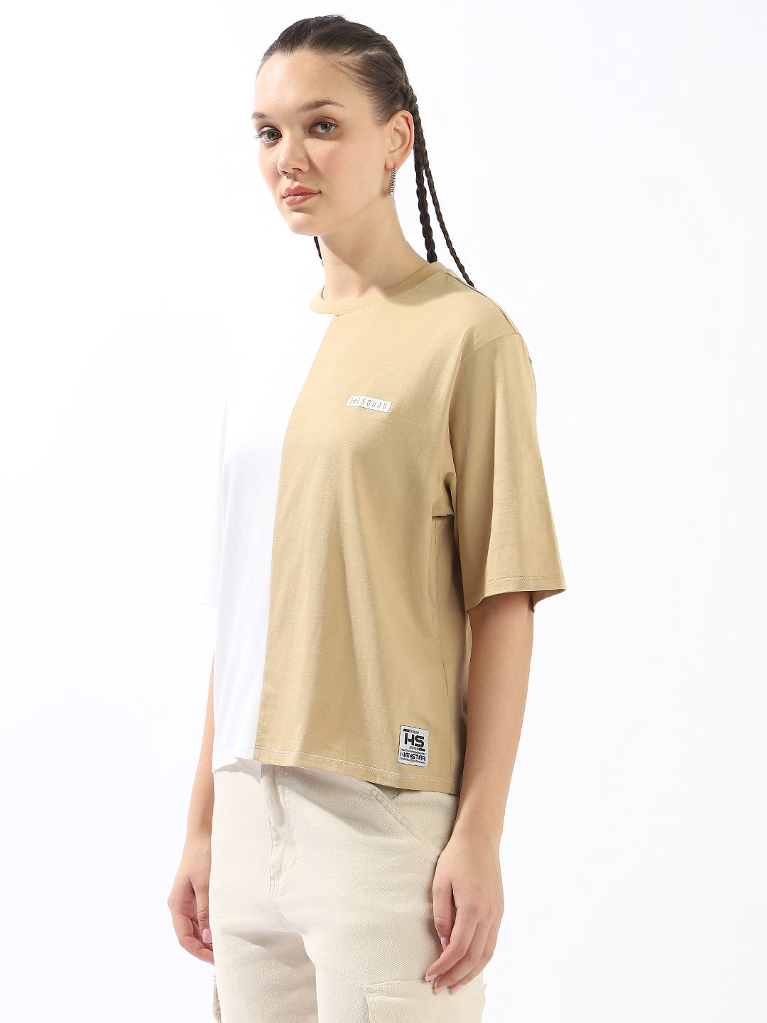 High Star Colourblocked Cotton T-shirt