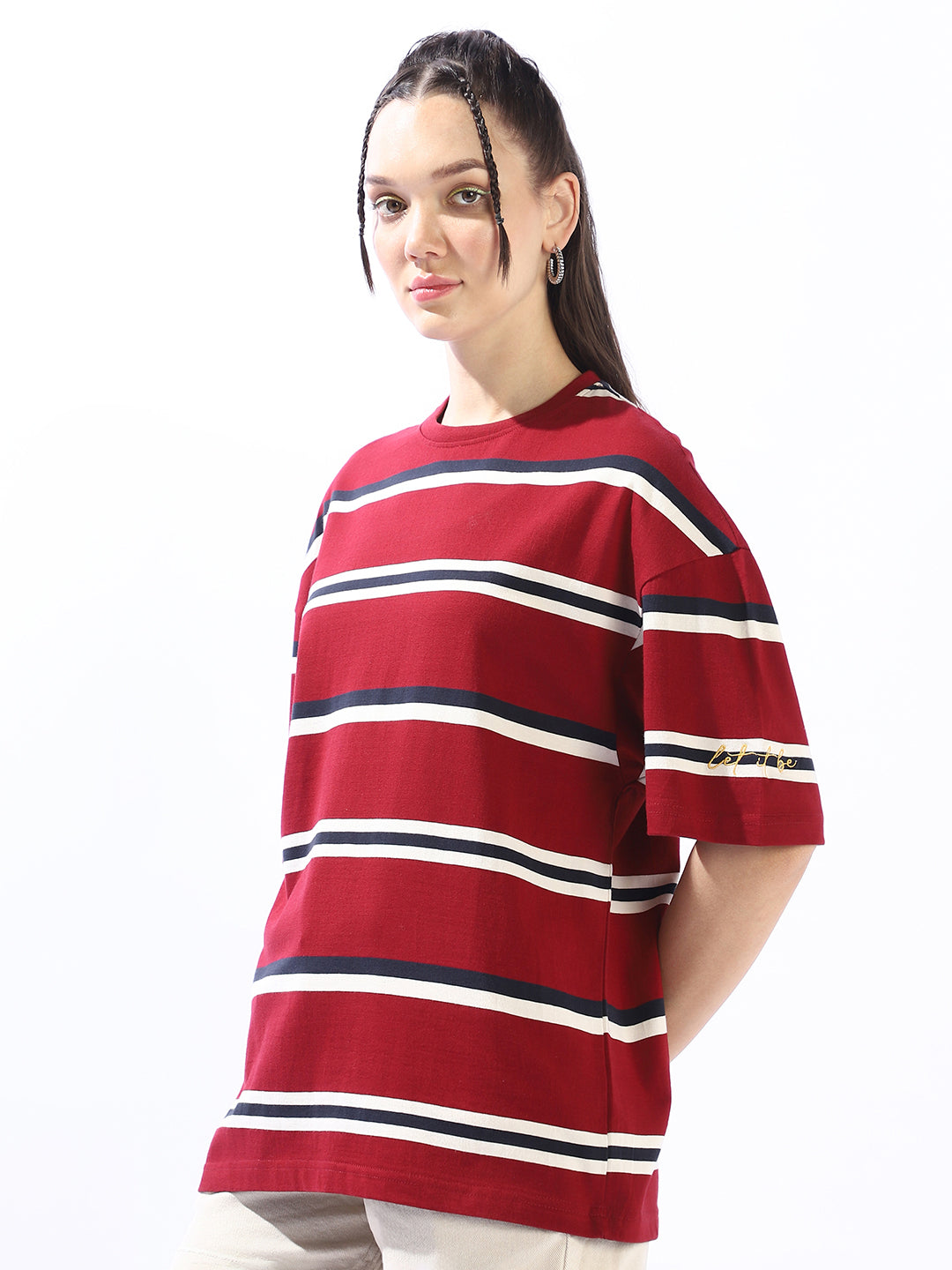 High Star Striped Cotton T-shirt