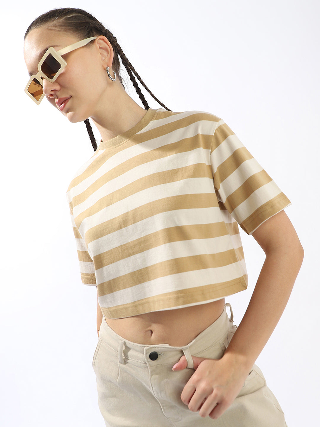 High Star Striped Cotton T-shirt
