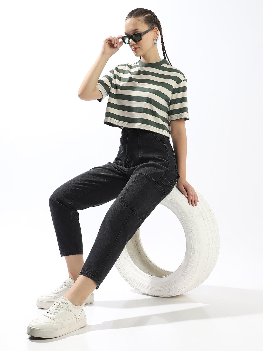 High Star Striped Cotton T-shirt