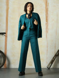 High Star Women Solid Regular length Wide leg    Trousers