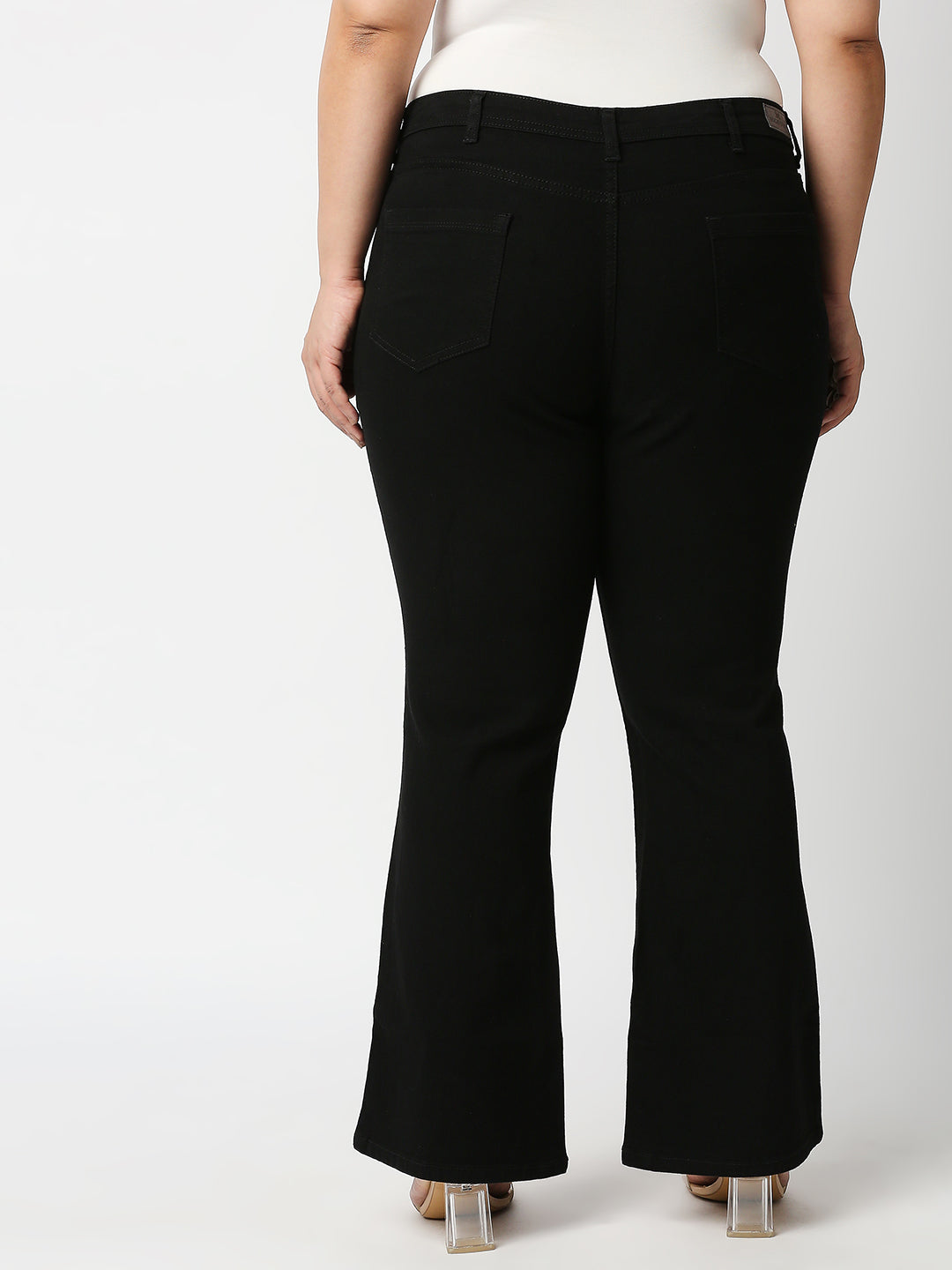 Women Black Plus Size Slim Fit Stretchable Jeans