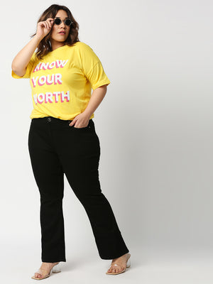 Women Black Plus Size Slim Fit Stretchable Jeans